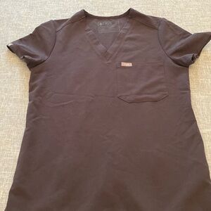 Figs Grey Single Pocket Scrub Top